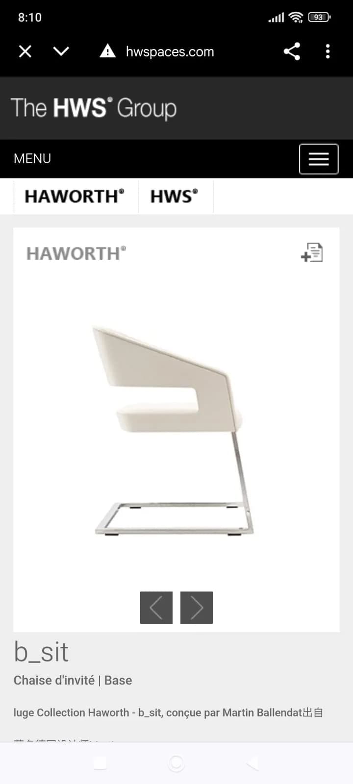 Chaise luge Haworth B_Sit comforto cuir — vue 4