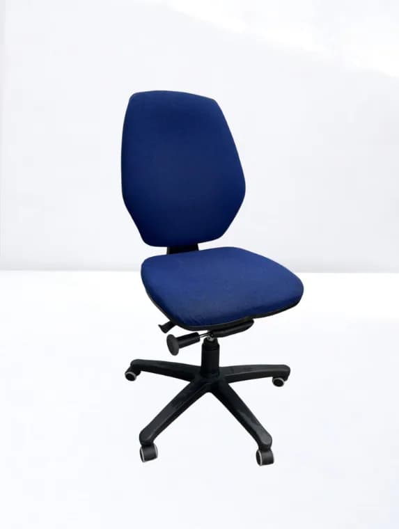 Chaise ergonomique Roneo tissu bleu Fin stock 1PCS — vue 2