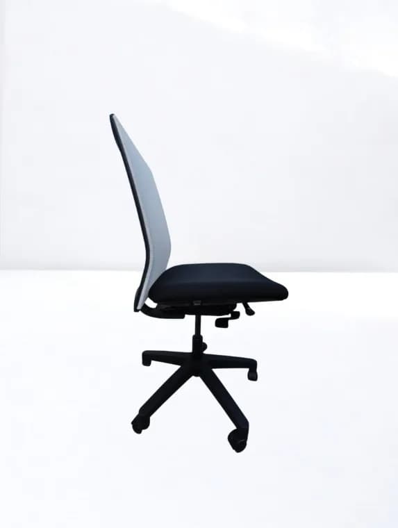 Chaise à roulette format 5 Sentis mesh blanche — vue 4