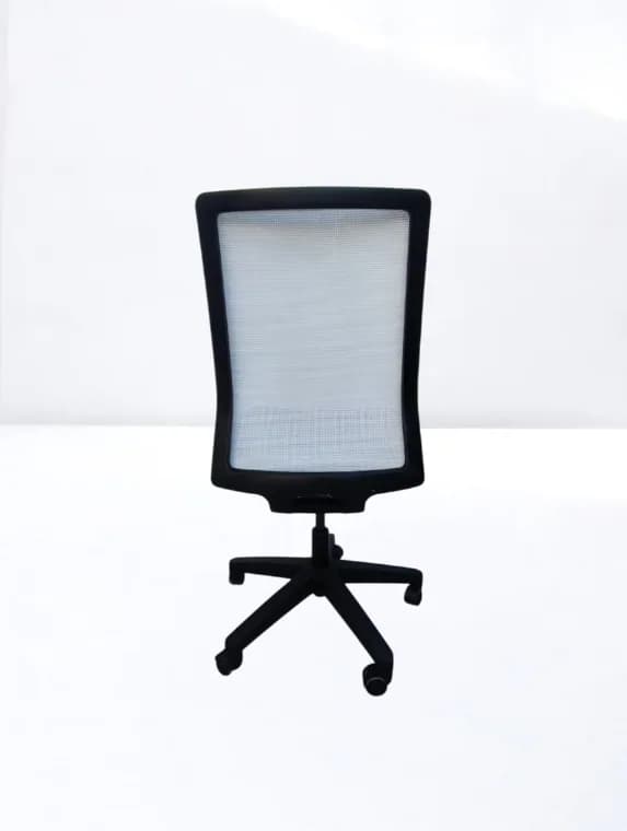 Chaise à roulette format 5 Sentis mesh blanche — vue 5