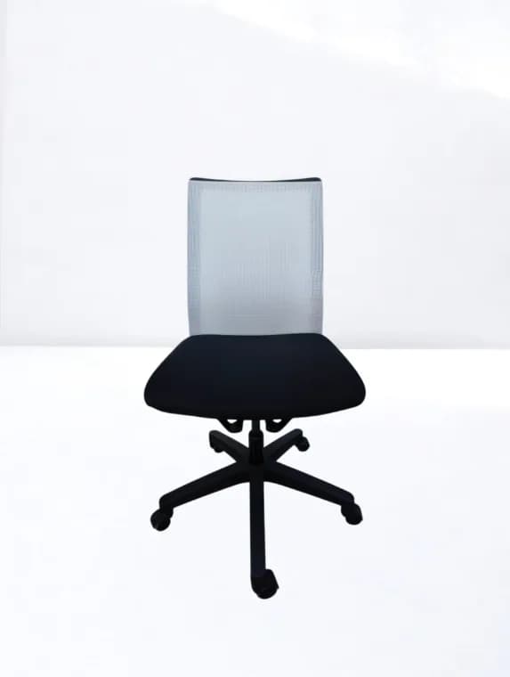 Chaise à roulette format 5 Sentis mesh blanche — vue 2
