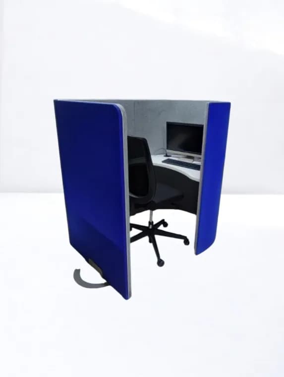 Bureau de travail individuel acoustique avec module USB — vue 2
