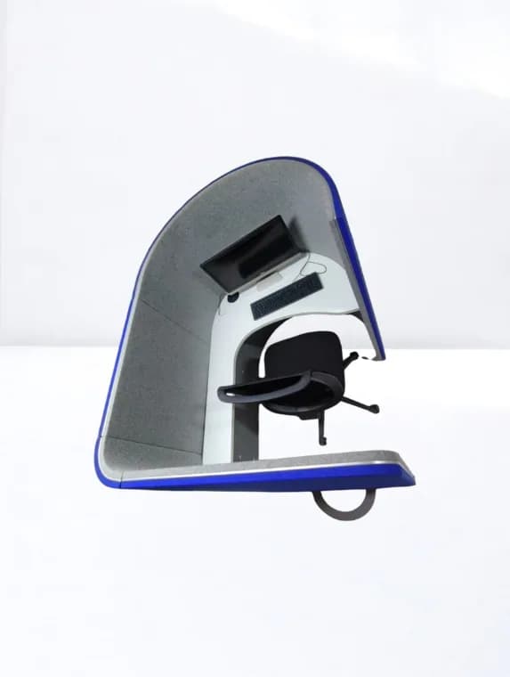 Bureau de travail individuel acoustique avec module USB — vue 5