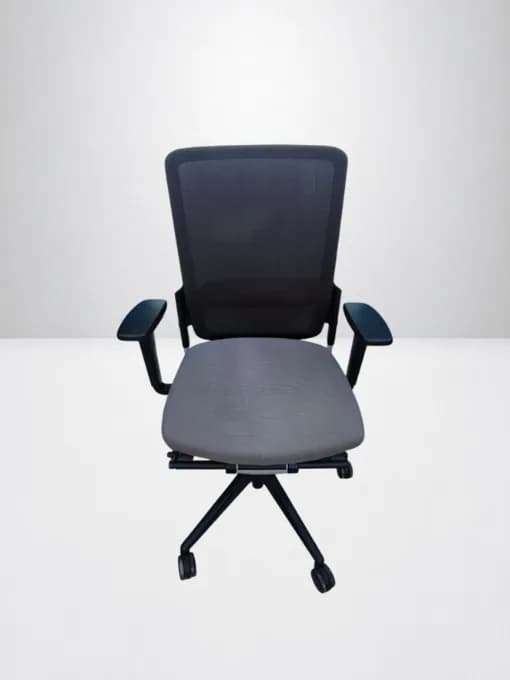 Chaise Eurosit E8 soutien lombaire gris noir — vue 3