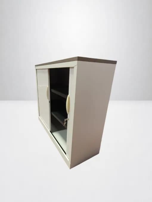 Armoire à rideaux Magencia 120x100cm finition top gris — vue 3