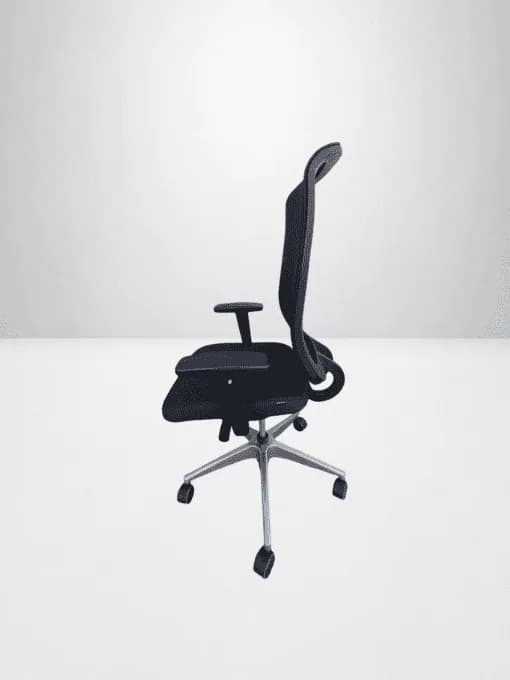 Fauteuil de bureau Girsberger Reflex noir accoudoir 2D — vue 4