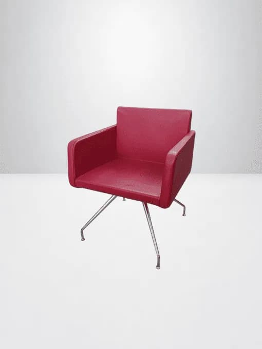 Fauteuil 1 place Magencia cuir rouge