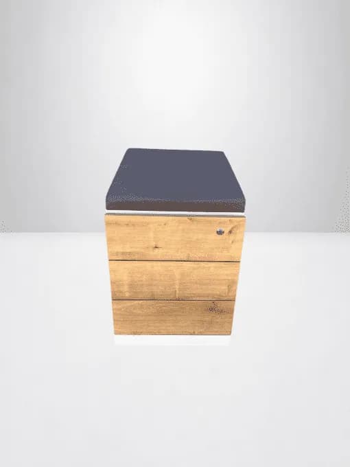 Caisson avec top assise finition Chêne 3 tiroirs — vue 2