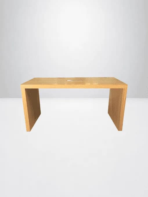 Comptoir d'accueil avec top d'accès finition chêne – 220 × 90 cm – Hauteur 110 cm — vue 3