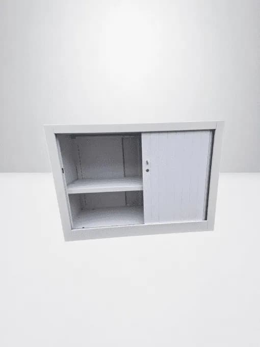 Armoire basse métallique à rideaux – 100×73 cm