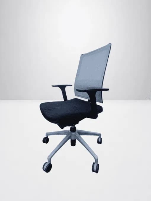 Chaise a roulette Sedus open mind bi color gris — vue 2