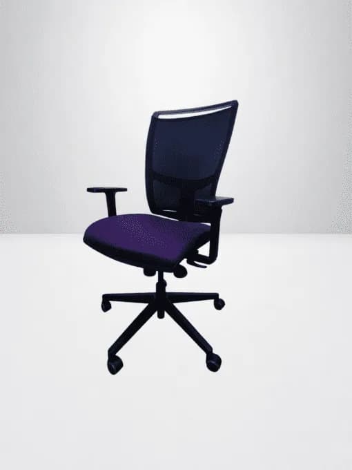 Chaise à roulette Magencia For All bi-color violet mesh — vue 2