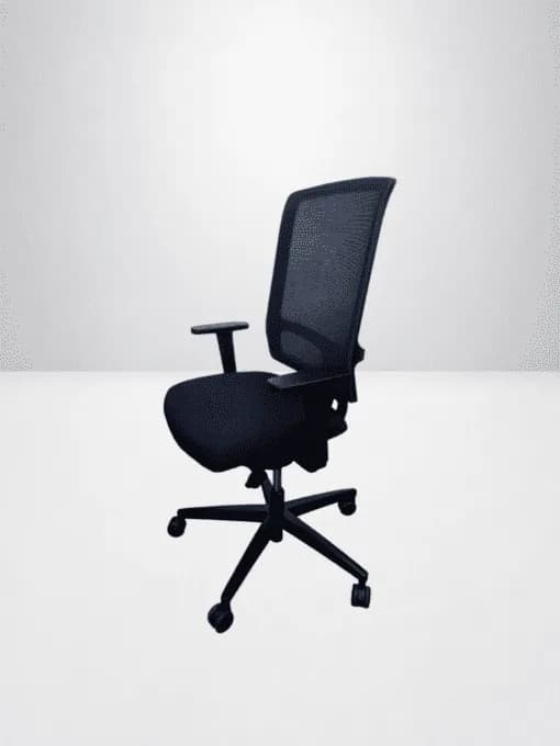 Chaise de bureau ergonomique K.I tissu noir mesh — vue 2