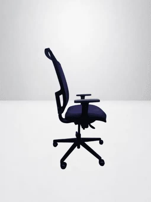 Chaise à roulette Magencia For All bi-color violet mesh — vue 3