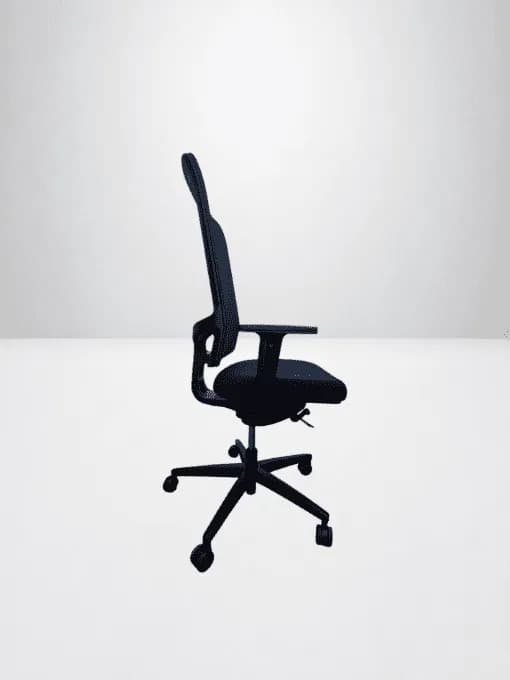 Chaise de bureau ergonomique K.I tissu noir mesh — vue 3