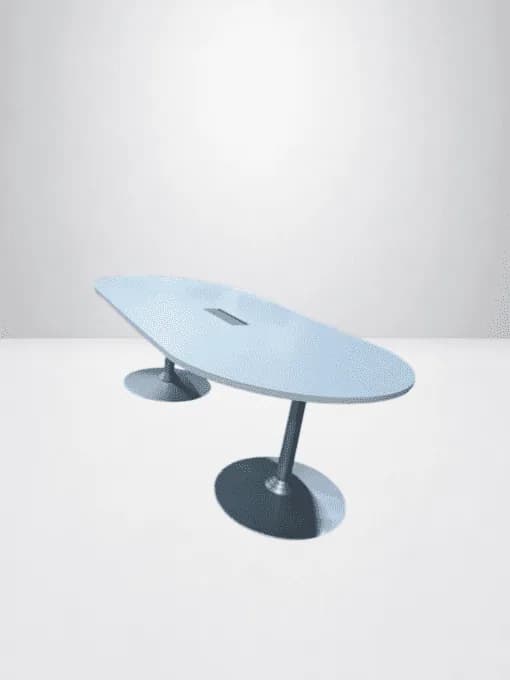 Table réunion blanche piètement tulipe Steelcase 240x120cm — vue 3