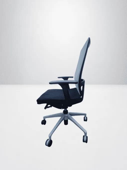 Chaise a roulette Sedus open mind bi color gris — vue 3