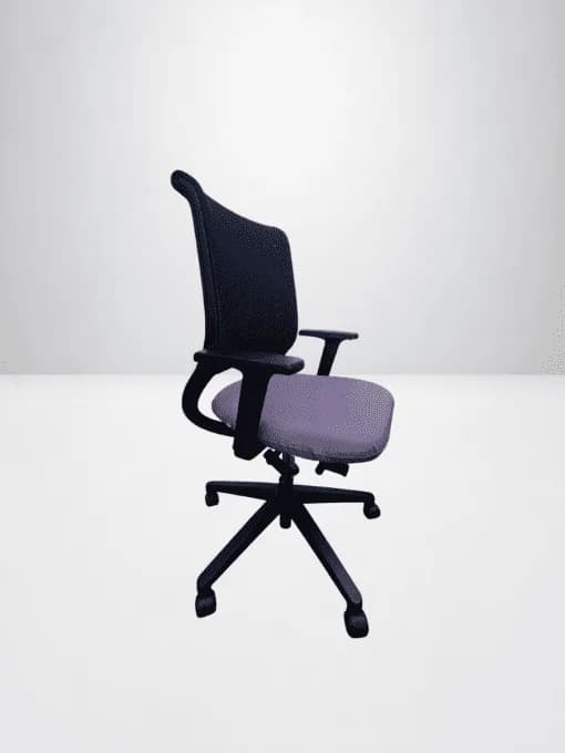 Chaise à roulette Sedus netwin Bi-color resille — vue 3