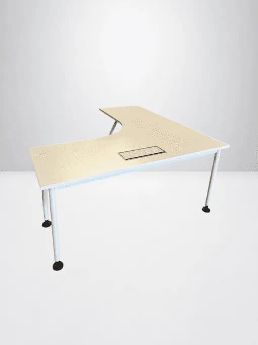 Bureau Samas 160x160cm couleur blanc
