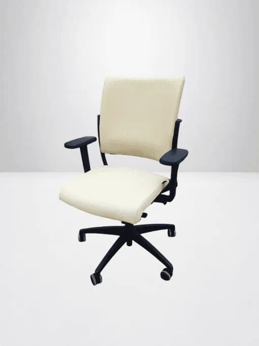Chaise ergonomique Magencia cuir beige