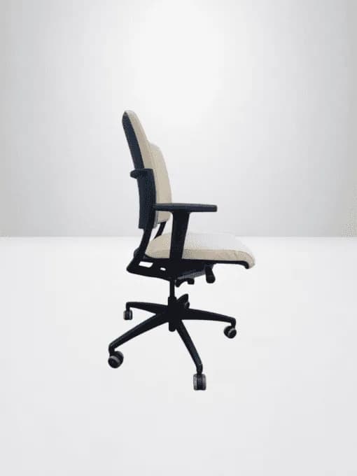 Chaise ergonomique Magencia cuir beige — vue 3