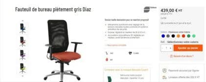 Chaise de bureau Sokoa Bi-color vert / noir — vue 6