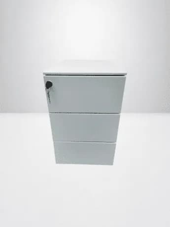 Caisson métallique blanc – 3 tiroirs — vue 2