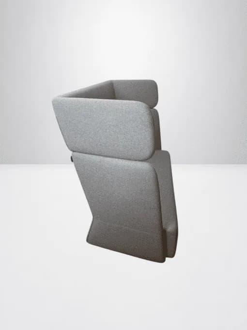 Basket Canapé avec Dossier Haut en Tissu Gris — vue 3