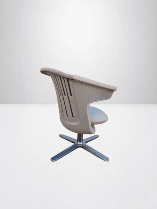 Fauteuil lounge Steelcase i2i mesh & cuir beige — vue 4