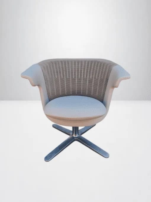 Fauteuil lounge Steelcase i2i mesh & cuir beige