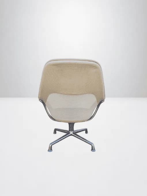 Fauteuil Pivotant Coalesse by Steelcase cuir beige — vue 3