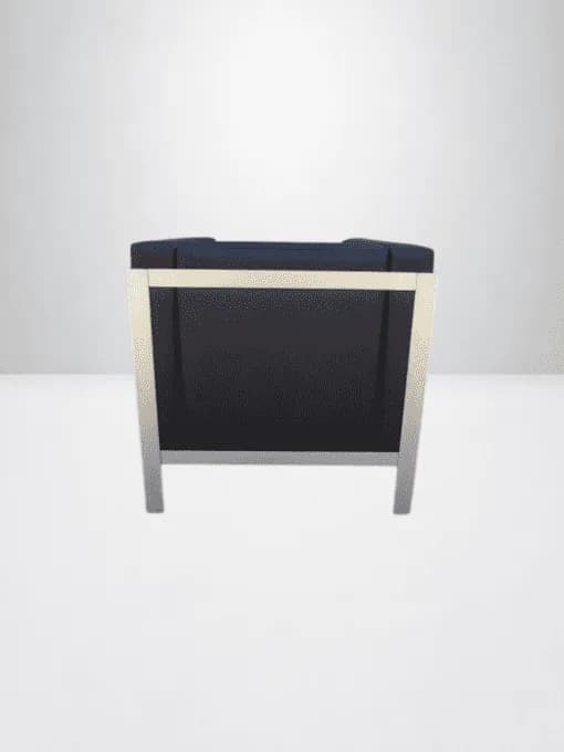Fauteuil Tasso par Klöber en cuir noir & Acier — vue 4