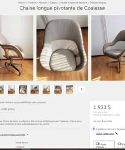 Fauteuil Pivotant Coalesse by Steelcase cuir beige — vue 5