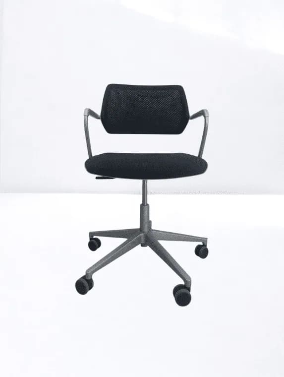Chaise roulette Steelcase Qivi visiteur conférence — vue 2