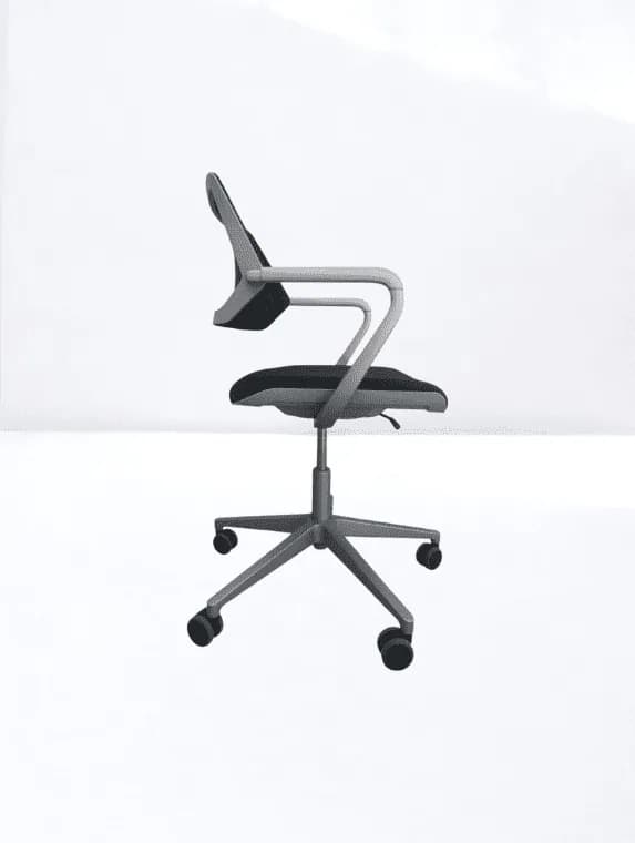 Chaise roulette Steelcase Qivi visiteur conférence — vue 3