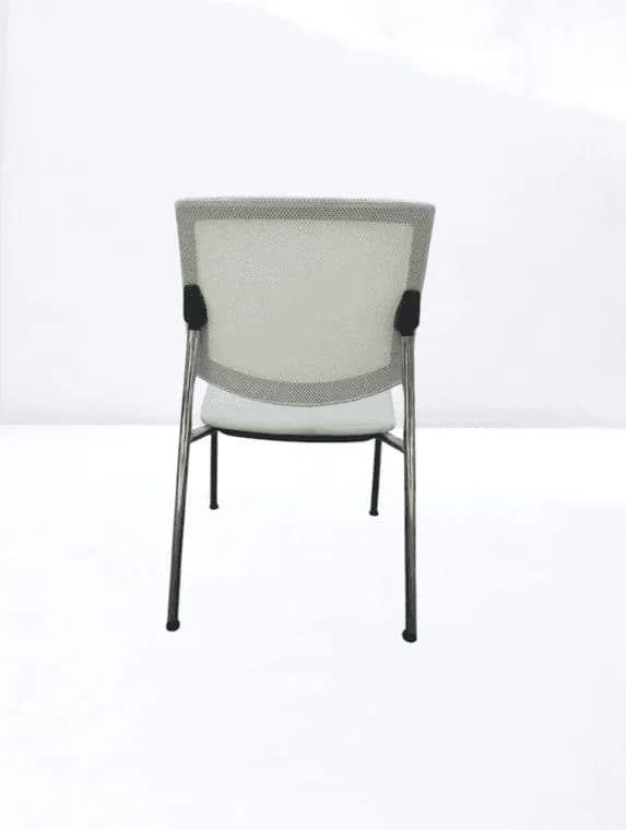 Chaise visiteur Sesta Q-44 blanche résille blanche — vue 5