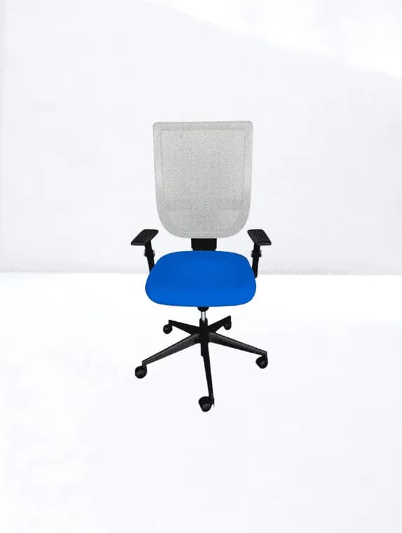 Chaise bureau Tertio Sokoa  dossier résille bleu