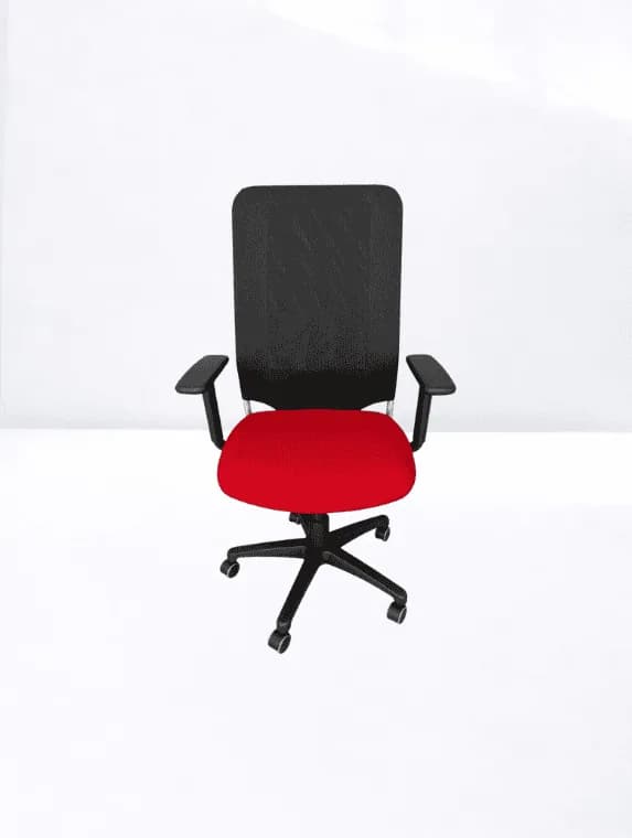 Chaise de bureau Sokoa Bi-color noir rouge