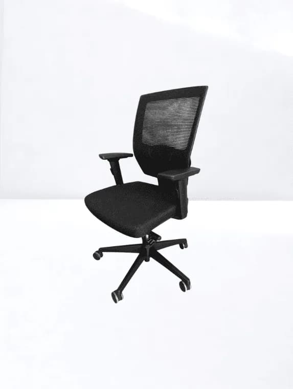 Fauteuil de bureau Vegas noir résille — vue 2