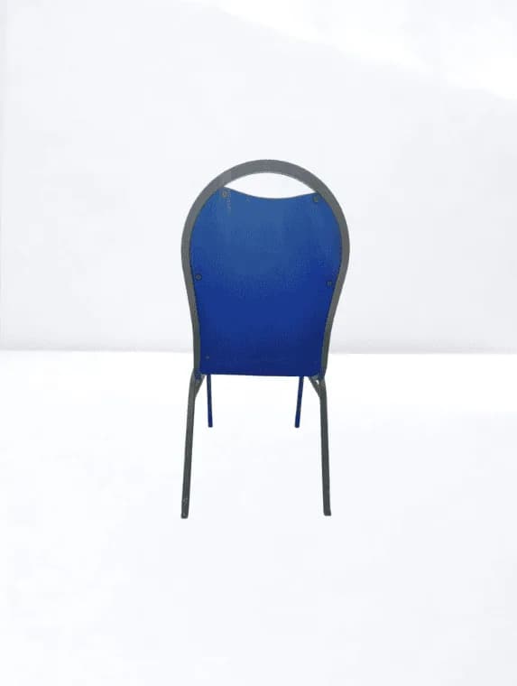 Chaise de banquet conference bleu empilable — vue 4