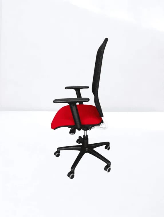 Chaise de bureau Sokoa Bi-color noir rouge — vue 3