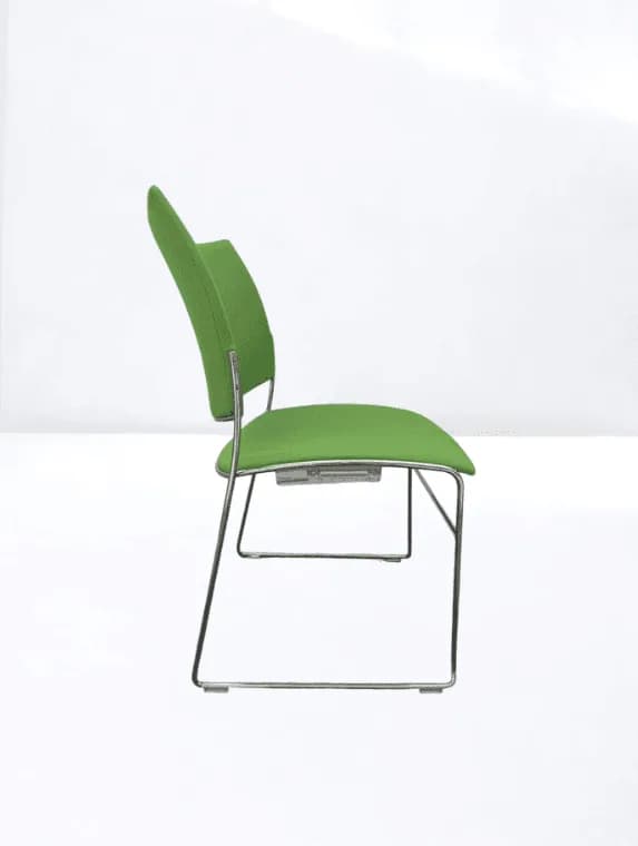 Chaise de conférence Curvy Casala Vert pomme empilable — vue 3