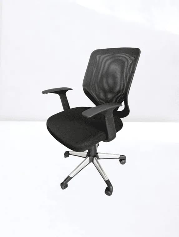 Fauteuil de bureau Atlanta noir résille promo