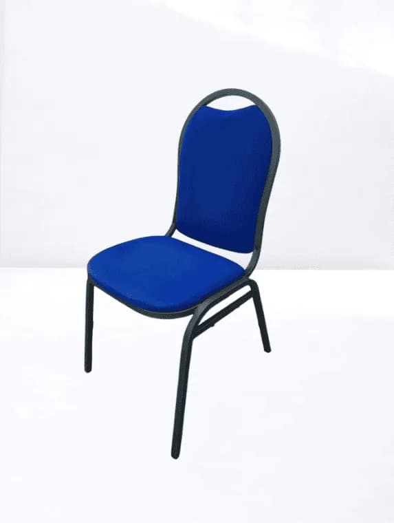 Chaise de banquet conference bleu empilable