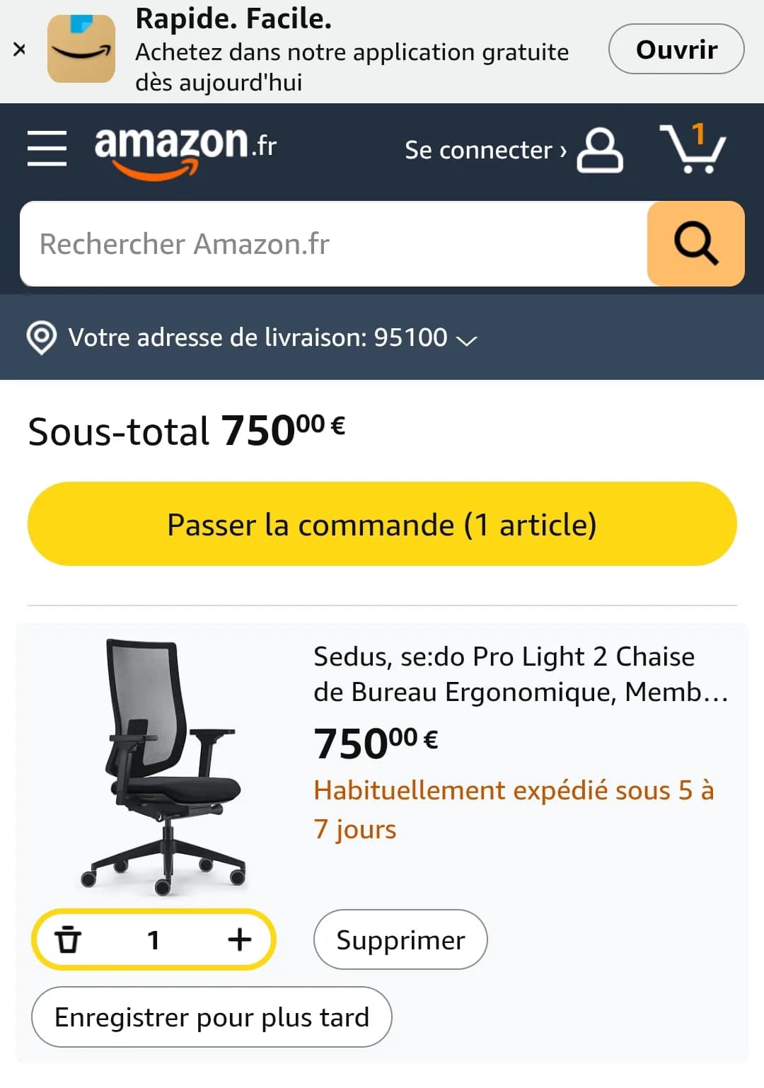 Chaise de bureau Sedus Pro 2 Soutien lombaire — vue 6
