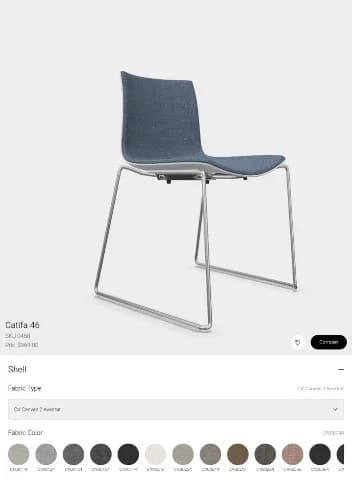 Chaise luge Arper Catifa 46 empilable design — vue 5