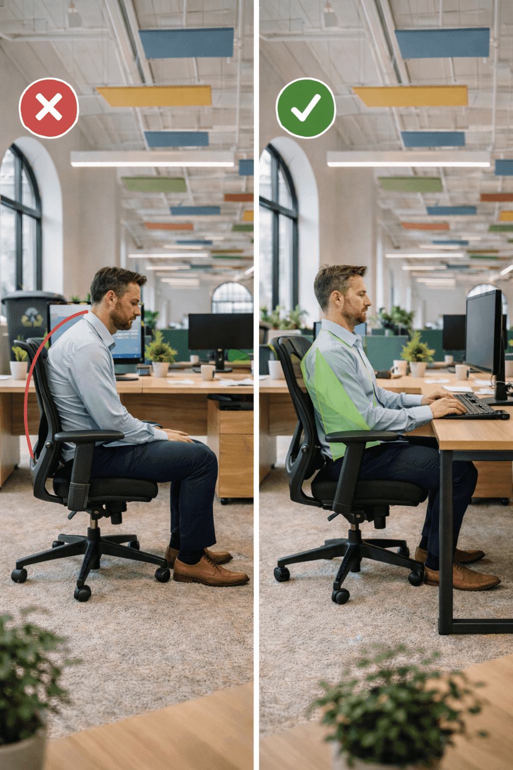 Posture de travail : erreurs courantes et solutions simples au bureau