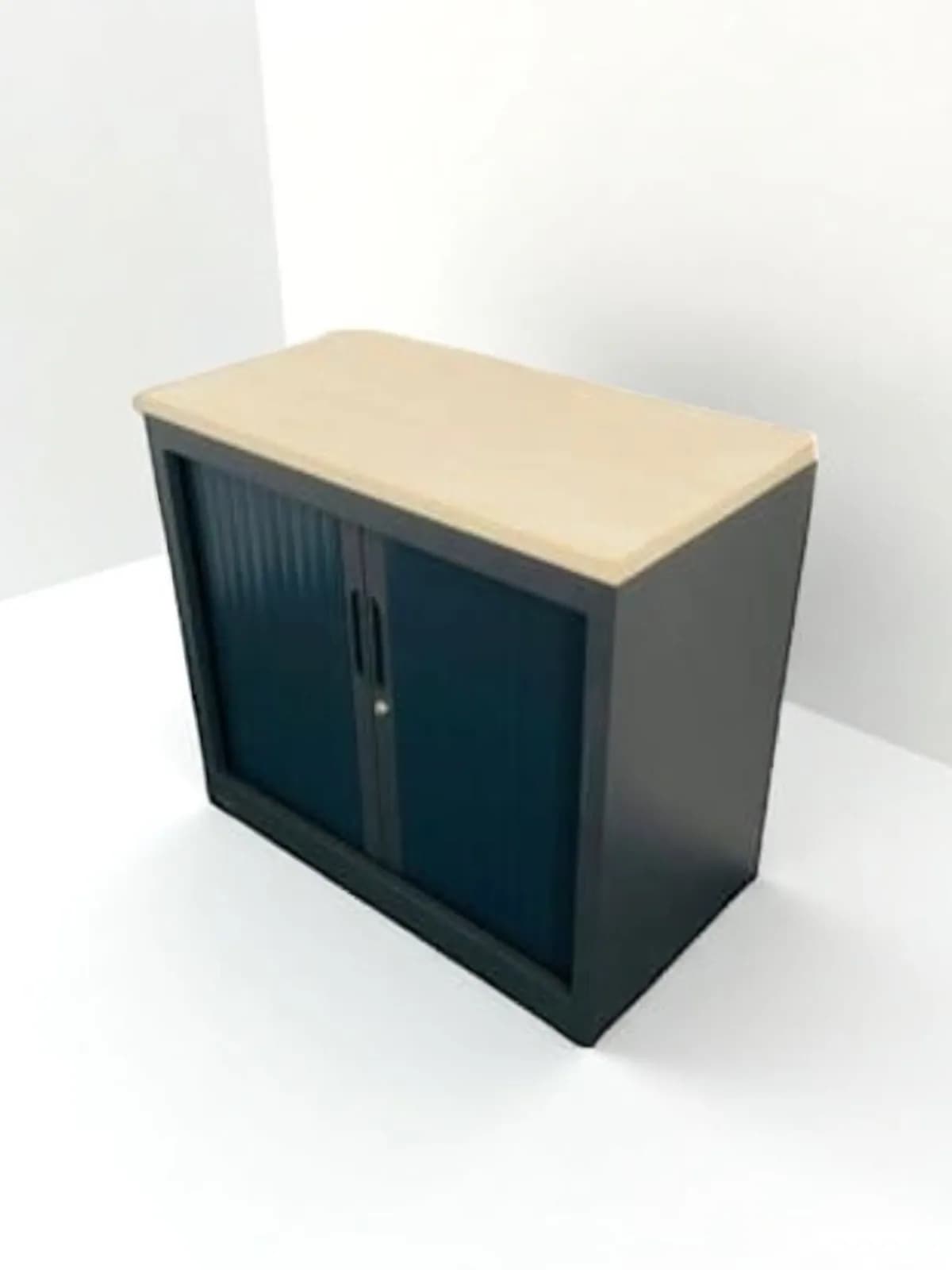 Armoire basse gris anthracite finition chêne 80×44×73 cm Armoire basse gris anthracite finition chêne 80×44×73 cm