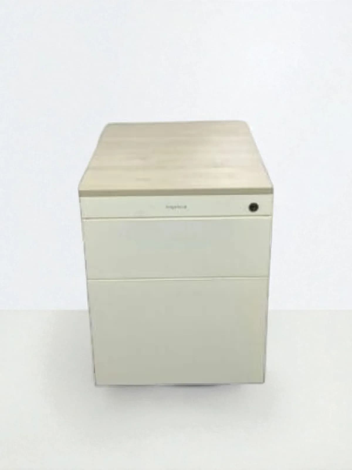 Caisson bas à roulette blanc finition bois Magencia Caisson bas à roulette blanc finition bois Magencia