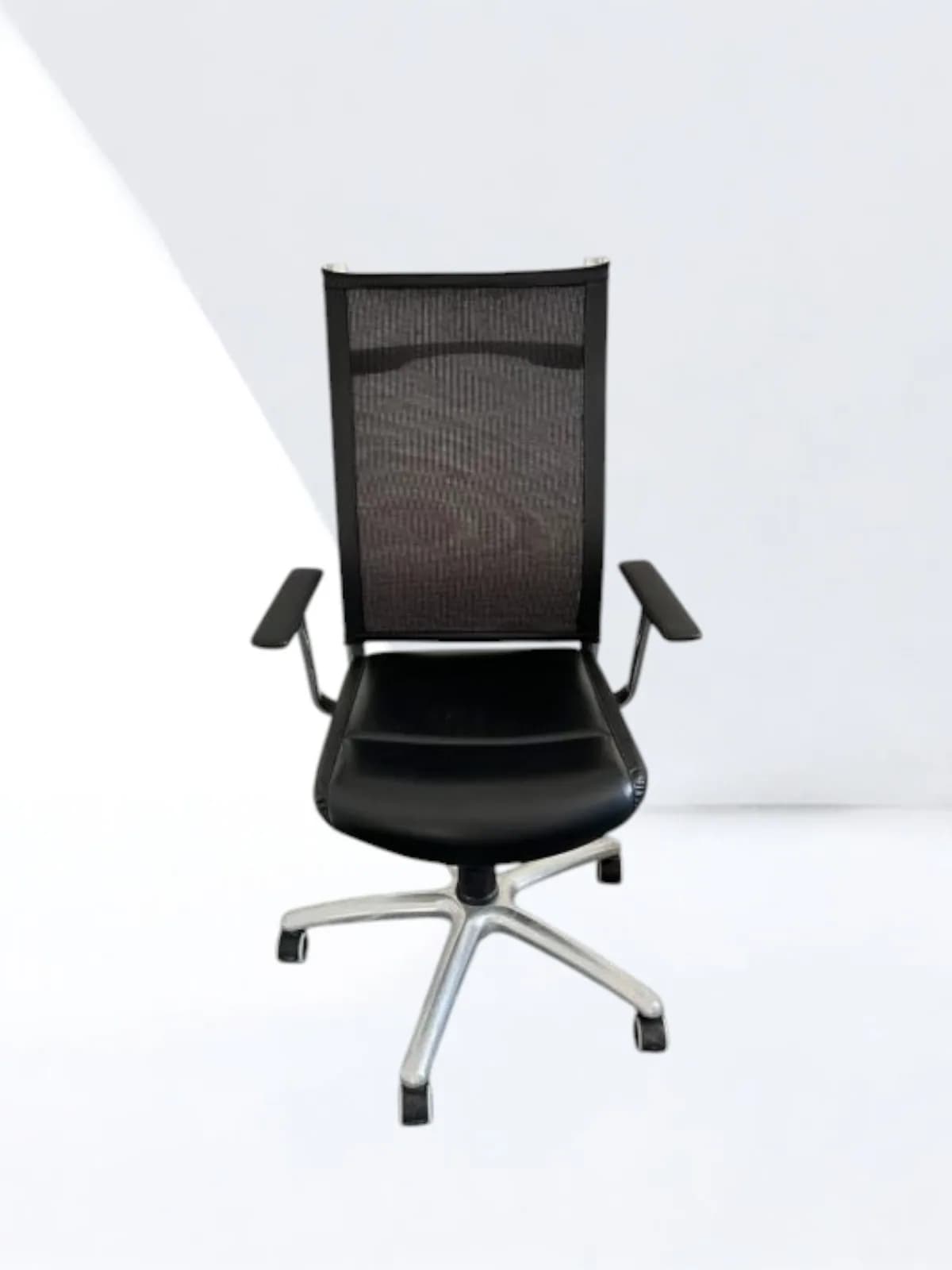 Fauteuil de direction design Kosmo simili-cuir aluminium Fauteuil de direction design Kosmo simili-cuir aluminium